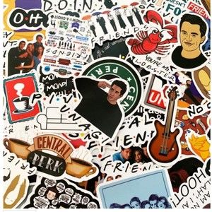 50 PCS FRIENDS Television Show Stickers Rachel, Ross, Chandler, Monica, Joey 168